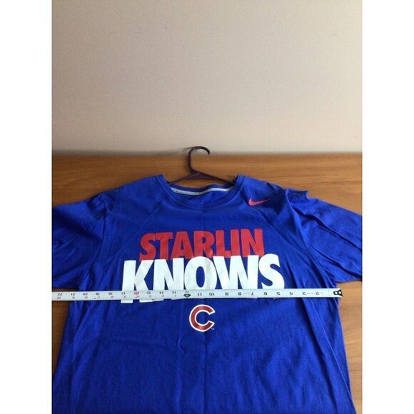 Nike Starlin Knows‎ Chicago Cubs T-Shirt Mens Size L Blue - Picture 4 of 5